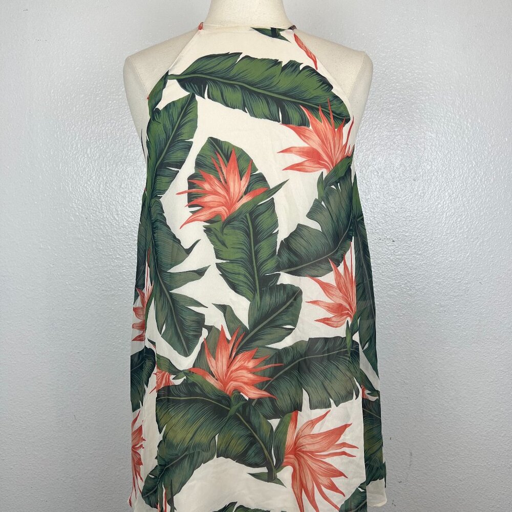 Show Me Your Mumu Paradise Found Gomez Tropical Mini Shift Halter Dress Size XS